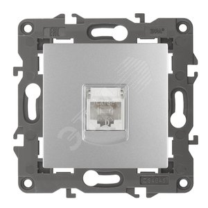 Розетка RJ45, Эра Elegance, алюминий, 14-3107-03