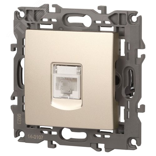 Розетка RJ45, Эра Elegance, шампань, 14-3107-04 4