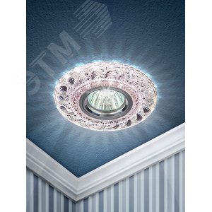 DK LD18 SL PK/WH Точечные светильники ЭРА декор cо светодиодной подсветкой MR16, прозрачный розовый (Б0028068) - фото 2