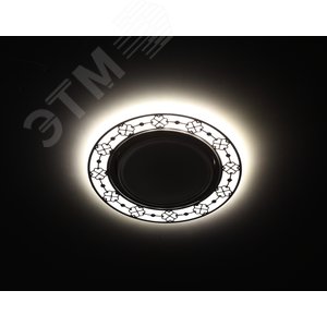 Светильник DK LD28 WH/WH декор cо светодиодной подсветкой GX53, белый/белый | Б0037391 | ЭРА 3