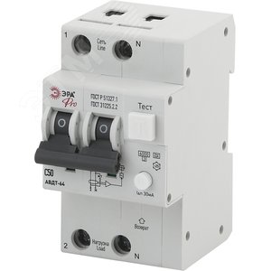 Выключатель автоматический дифференциального тока Pro NO-902-03 АВДТ 64 (А) C50 30mA 6кА 1P+N