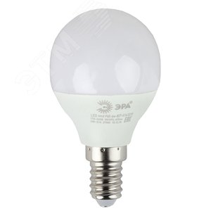 Лампа светодиодная LED 6Вт Е14 4000К ЭКО smd Р45-6w-840-E14_eco | Б0020628 | ЭРА 3