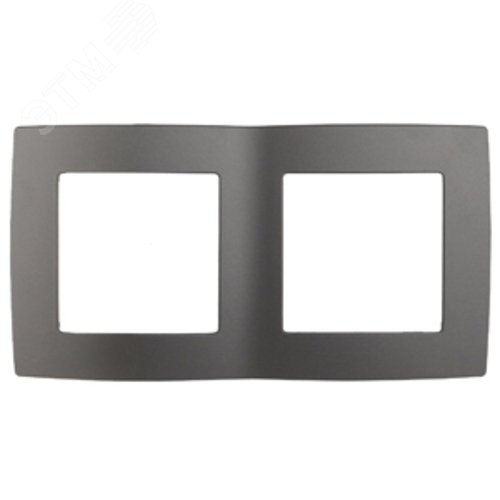 Рамка для розеток и выключателей 2 поста графит пластик ЭРА 12 12-5002-12 2
