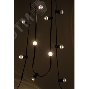 Лампа светодиодная декоративная LED 1 Вт 45Лм 3000К шар прозрачный, белт-лайт E27 220-240В ERAWL45-E27 - фото 5