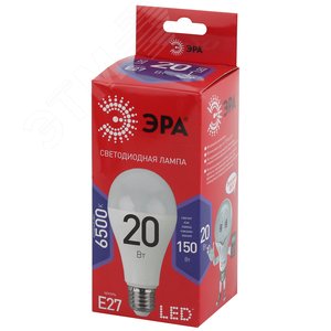 Лампа светодиодная LED 20 Вт 1600Лм 6500К груша холодный E27 220-240В LED A65-20W-865-E27 Red Line 2