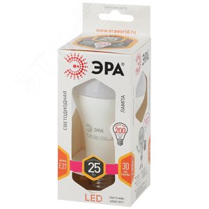 Лампа светодиодная LED 25 Вт 2000Лм 2700К груша теплый E27 170-265В LED A65-25W-827-E27 Standart 2