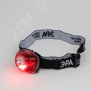 Фонарь светодиодный GB-502 Налобный 3W LED, аварийный сигнал, 3хААА, 4 режима, бл. (25/100/800) ЭРА (Б0036615) - фото 8