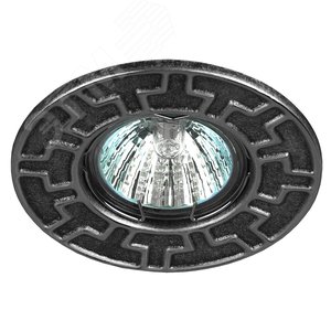 Светильник штампованный MR16,12V/220V, 50W черный/хром ST5 CH/BK