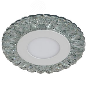 DK LED 16 SL/WH Точечные светильники ЭРА светодиодный круглый ‘‘белая подсветка‘‘ 3+3W прозрачный/белый‘‘ (Б0036497) - фото 3