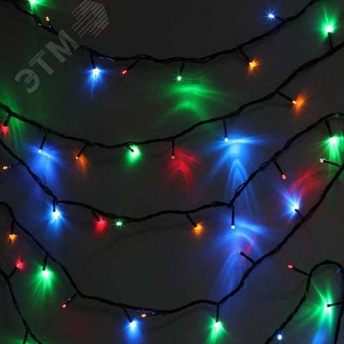 Гирлянда LED Нить 5 м ENIN-5M мультиколор 8 режимов, 220V, IP20 (100/1500) ЭРА (Б0041892) - фото 2