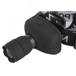 Фонарь налобный светодиодный 3Вт 50Лм IP40 SMD 2 режима на батарейках 3xAAA (в комплект не входят) GB-301 черный с регулируемым фокусом - фото 7
