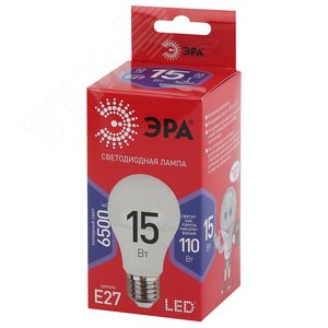 Лампа светодиодная LED 15 Вт 1200Лм 6500К груша холодный E27 220-240В LED A60-15W-865-E27 Red Line 2
