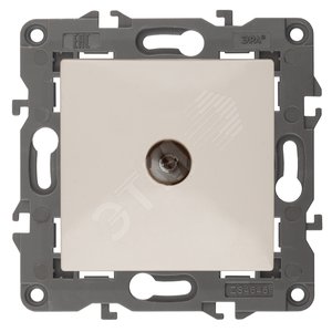 Розетка TV проходная, Эра Elegance, сл.кость, 14-3102-02