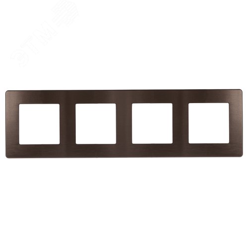 Рамка для розеток и выключателей 4 поста бронза пластик ЭРА 12 12-5104-13 - фото 2