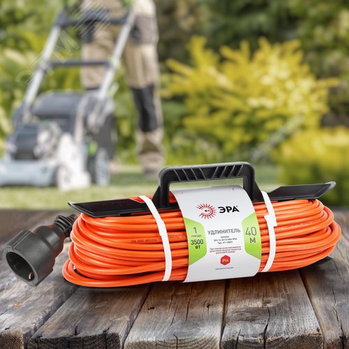 Удлинитель силовой на рамке c заземлением 1 розетка 40м ПВС 3x1.5мм2 UFx-1e-3x1.5-40m 3