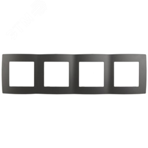 Рамка для розеток и выключателей 4 поста графит пластик ЭРА 12 12-5004-12 2