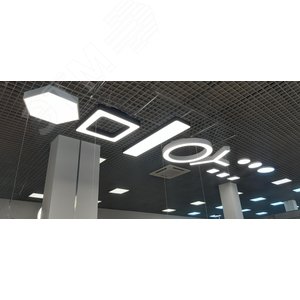 Светильник светодиодный Geometria Hexagon SPO-124-B-40K-051 51Вт 4000К 3900Лм IP40 800*800*80 черный подвесной ЭРА (Б0050557) - фото 7