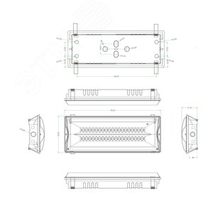 Светильник светодиодный аварийный непостоянный DPA-301-0-65 40LED 3ч IP65 NiCD 10/240 7