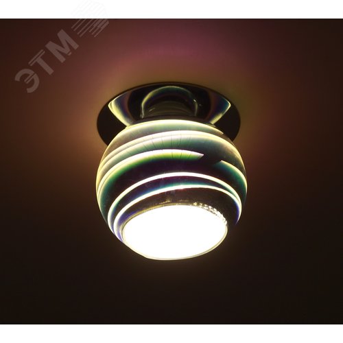 Светильник  декор  DK88-1 3D горизонт G9,220V, 35W, серебро/мультиколор (50/700) ЭРА 2