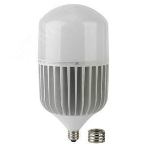Лампа светодиодная LED 100 Вт 8000Лм 6500К T160 холодный E27/E40 (переходник) 170-265В LED POWER T160-100W-6500-E27/E40 - фото 3