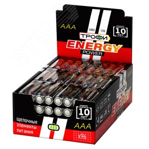Батарейка Трофи LR03-4S promo-box ENERGY POWER Alkaline (96/384/36864) - ЭРА (Энергия света)