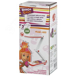 NLED-423-3W-R Светильники настольные ЭРА наст.светильник NLED-423-3W-R красный ФИКСИКИ - фото 3