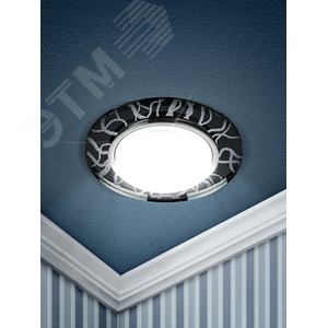 Светильник под лампу Gx53, 220V,13W, белый/черный DK80 WH/BK 2