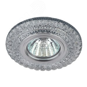 Светильник точечный DK LD3 SL/WH+GR декор cо светодиодной подсветкой (белый+зеленый), прозрачный (Б0019204) 3