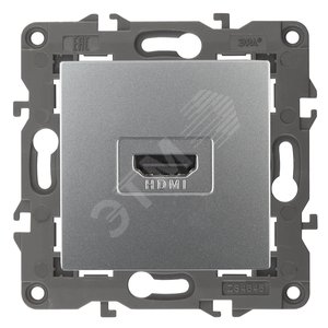 Розетка HDMI, Эра Elegance, алюминий, 14-3114-03 - ЭРА (Энергия света)