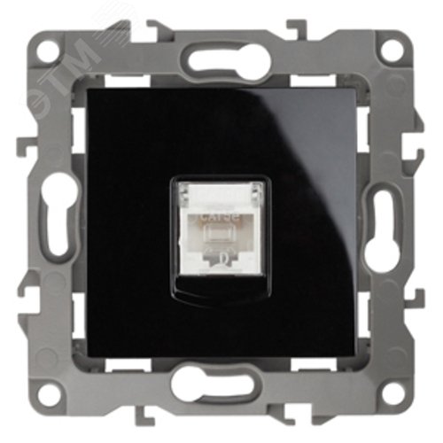 Розетка информационная RJ45, Эра12, чёрный, 12-3107-06 2