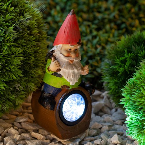 Светильник садовый на солнечной батарее, полистоун, цветной, 20,4 см SL-RSN20-GN-3S 4