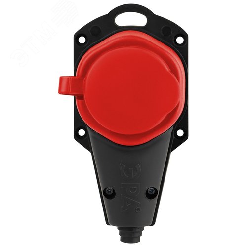 Колодка каучуковая с заземлением 1 розетка 16A IP44 красная KX-1e-RED-IP44 - фото 3