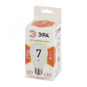 Лампа светодиодная LED 7 Вт 560Лм 2700К груша теплый E27 170-265В LED A60-7W-827-E27 Standart 2