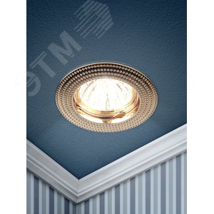 Светильник литой  MR16,12V/220V, 50W золото KL55 GD  ЭРА (Б0017100) 2