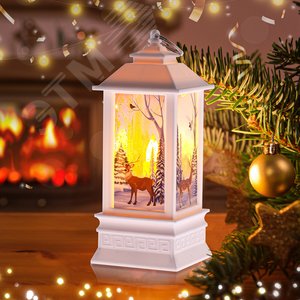 Светильник декоративный новогодний Сказочный лес, теплый белый, LED, h 20 см, 3*ААА, IP20 (Б0051938) - ЭРА (Энергия света)