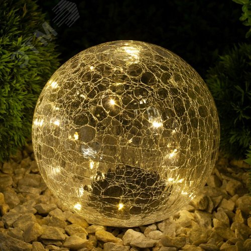 Садовый светильник Шар на солнечной батарее, 20 LED 20 cм ERASF08-25 ЭРА (Б0044233) - фото 8