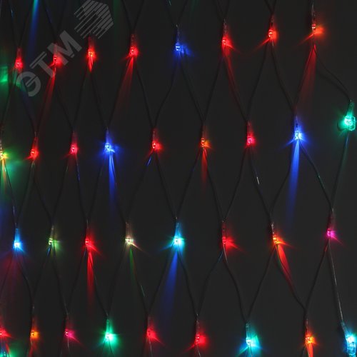 ENIS-01R ЭРА Гирлянда LED Сеть 1,8 м*1,5 м RGB 8 режимов, 220V, IP20 (60/720) (Б0041902) 7