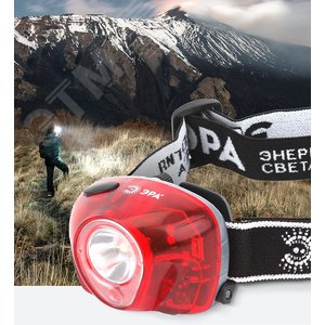 Фонарь светодиодный GB-502 Налобный 3W LED, аварийный сигнал, 3хААА, 4 режима, бл. (25/100/800) ЭРА (Б0036615) - фото 5