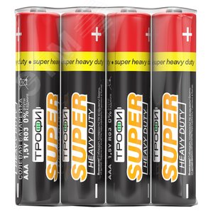 Батарейка Трофи R03-4S SUPER HEAVY DUTY Zinc (60/1200/72000) - ЭРА (Энергия света)