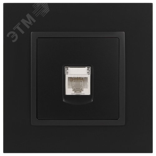 Розетка RJ45, Эра Elegance, антрацит, 14-3107-05 - фото 2
