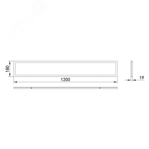 Светильник светодиодный ДВО/ДПО SPO-7-40-6K-P (4) 40Вт 6500К 3600Лм IP40 1200x180 призма 3