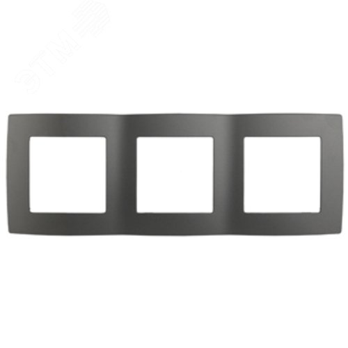 Рамка для розеток и выключателей 3 поста графит пластик ЭРА 12 12-5003-12 2