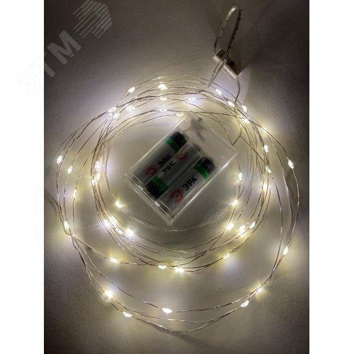 Гирлянда LED Нить 5 м теплый свет, АА ENIN -5NW ЭРА (Б0047960) - фото 11