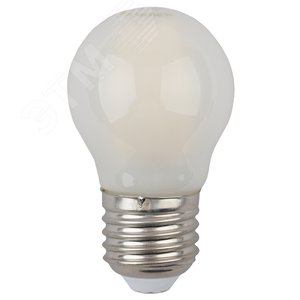 Лампа светодиодная филаментная F-LED P45-7W-840-E27 frost (филамент, шар мат., 7Вт, нейтр, E27 (10/100/3000) ЭРА (Б0027959) - фото 3