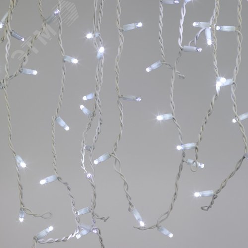 Гирлянда светодиодная новогодняя ERAPS-BK2 бахрома 2x1 м холодный 120 LED - фото 2