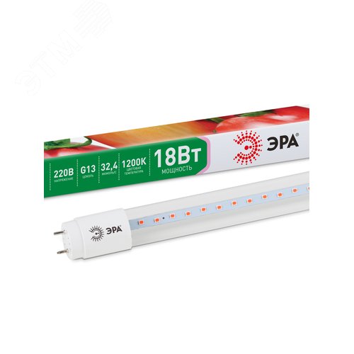 Фитолампа для растений светодиодная FITO-18W-RB-Т8-G13-NL и мясных прилавков 18 Вт Т8 G13 красно-синего спектра - фото 9