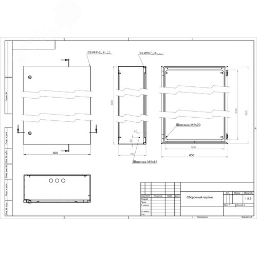 Корпус металлический OPTIMA ЩМП-60.60.25 (600х600х250) IP54 У2 серый | Б0061601 | ЭРА - фото 2