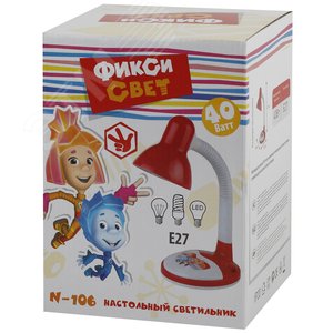 Настольный светильник N-106-E27-40W-R красный (20/120) ЭРА - фото 2
