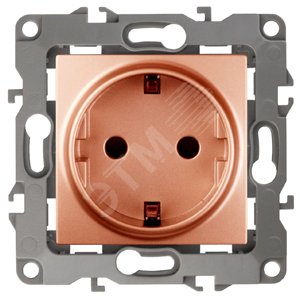 Розетка однофазная скрытого монтажа, в рамку с заземлением без шторок медь 16А 250В IP20 автоматические (безвинтовые) зажимы 12-2001-14 Эра 12