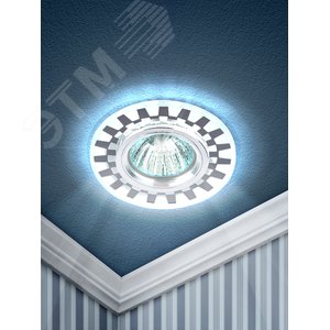 Светильник DK LD47 SL декор cо светодиодной подсветкой MR16, зеркальный | Б0037358 | ЭРА 2